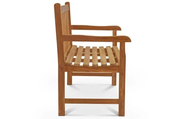 OUTFLEXX Ontario 2-Sitzer Gartenbank, Natur, Teakholz, 120x62x92cm, Fein Geschliffen – Bild 4