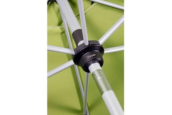 DOPPLER Active Auto Tilt Mittelstockschirm, Anthrazit, Aluminium/Textil, Ø210cm, Höhenverstellbar, Knickbar, Mit Kurbel – Bild 4