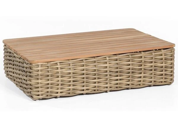 SONNENPARTNER Sands Loungegruppe, Light Oaks, Geflecht, 4 Personen, Inkl. Polster – Bild 4