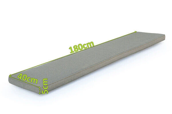 OUTFLEXX Bankauflage, Grau, Olefin, 180x40x5cm, Kissen Für Bank Ohne Armlehne – Bild 4