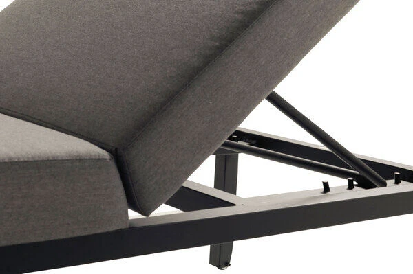 HARTMAN Eva Loungeliege, Flanelle, Sunbrella, 195 X 70 X 45 Cm, Rückenlehne Verstellbar, Hohe Liegefläche – Bild 4