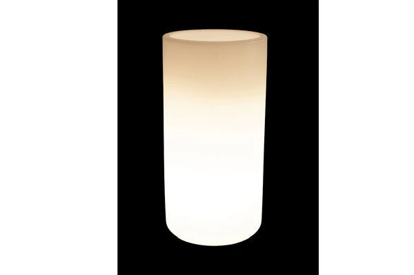 8-SEASONS Shining Elegant Pot XLPflanzgefäß, Weiß, Polyethylen, 39x78cm, Indoor & Outdoor, Inkl. LED-Glühbirne – Bild 4