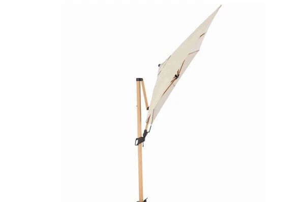 DOPPLER Alu Wood Pendelschirm, Natur, Alu/Polyester, 300x220 Cm, Mit Kurbel, Holzoptik â Bild 3