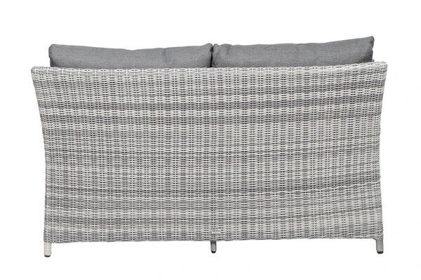 SIENA GARDEN Soria 2-Sitzer Loungesofa, Ice Grey, Alu / Gardino®-Geflecht, 149x87x88 Cm – Bild 5