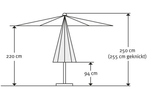 Schneider® SCHNEIDER Tunis Mittelstockschirm, Rot, Rechteckig, 270 X 150 Cm – Bild 5