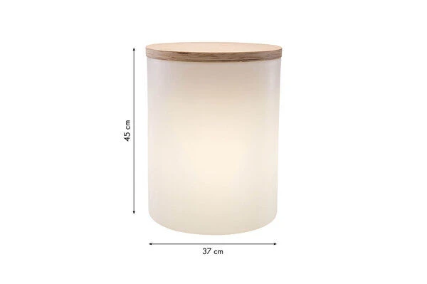 8-SEASONS Shining Drum Dekoleuchte, Weiß, Polyethylen, Outdoor – Bild 5