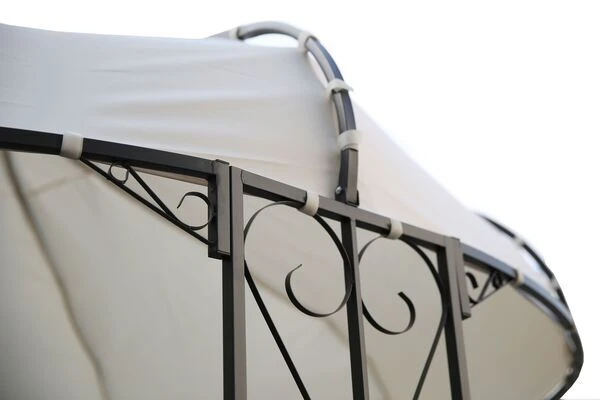 OUTFLEXX Pavillon, Anthrazit/creme, Stahl/Textil, 300 X 300 X 300 Cm – Bild 9