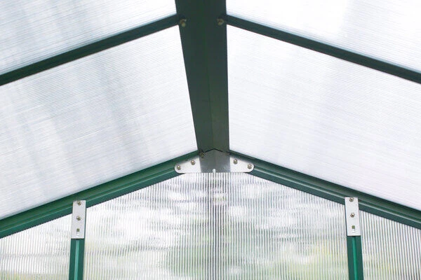 OUTFLEXX Gewächshaus, Grün, Alu/Polycarbonat, 6mm, Inkl. Fundament, Pulverb. 195 X 195 X 205 Cm – Bild 6