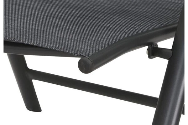SIENA GARDEN Livorno Multipositionssessel, Anthrazit/silber-schwarz, Alu/Ranotex®, 68x63x110cm – Bild 6