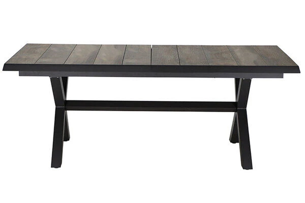 SIENA GARDEN Sincro Ausziehtisch, Anthrazit/natur-grau, Alu/Keramik, 205/265x103 Cm – Bild 9