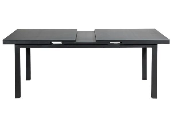 OUTFLEXX Premium Esstischgarnitur, OUTFLEXX® Anthrazit Matt, Alu/Textilene, Tisch 180/240x100cm, 4 Stapel-, 2 Multipositionssessel – Bild 6