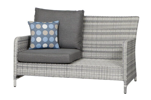 SIENA GARDEN Soria 2-Sitzer Loungesofa, Ice Grey, Alu / Gardino®-Geflecht, 149x87x88 Cm – Bild 6