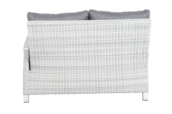 SIENA GARDEN Corido 2-Sitzer Sofa, Ice Grey, Alu / Gardino®-Geflecht, 136x83x88 Cm, Armlehne Links – Bild 6