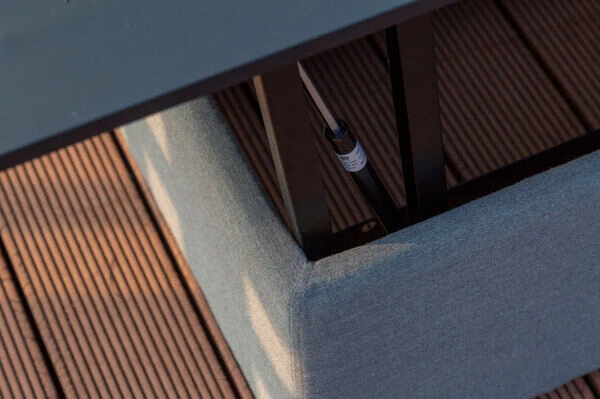 OUTFLEXX Loungetisch, Flanelle, Alu/Sunbrella, 78/157 X 78 X 37/64 Cm, Höhenverstellbar – Bild 6