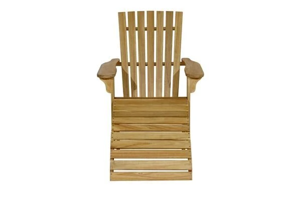 Ploß Adirondack Sessel, Teakoptik, FSC®-Akazienholz, 73x89x88 Cm, Mit Hocker 50x51x33,5 Cm – Bild 8