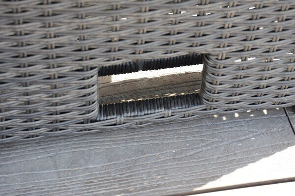 OUTFLEXX Dining Tisch, Grau, Polyrattan, 140x80x53/69cm, Höhenverstellbar â Bild 6