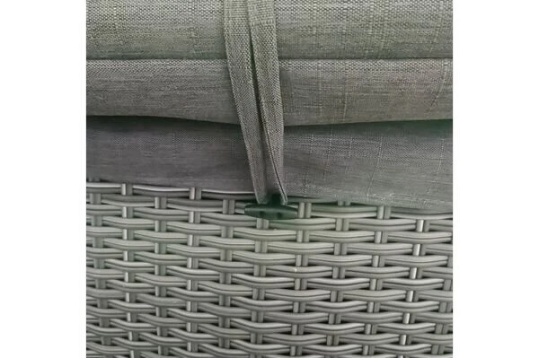 OUTFLEXX Fontana Loungebett, Grau, Polyrattan, Doppel-halbrund, Mit Unterschiebbaren Hockern, Dach Klappbar – Bild 7