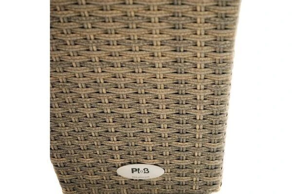Ploß Rabida Pflanzgefäß, Champagner-meliert, Polyrattan, Konisch, 28x28x40 Cm, Kunststoffeinsatz – Bild 7