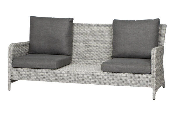 SIENA GARDEN Soria 3-Sitzer Loungesofa, Ice Grey, Alu / Gardino®-Geflecht, 203x87x88 Cm – Bild 7