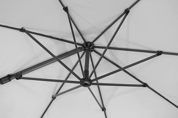Schneider® SCHNEIDER Rhodos Eco Twist Ampelschirm, Grau, 300x300 Cm, Rund – Bild 5