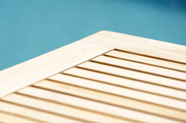 STERN Cardiff Esstischgarnitur, Silber/taupe, Edelstahl/Textilen/FSC-Teakholz, 162/220 X 90 Cm, 6 Stapelsessel, Butterfly-Auszug â Bild 7