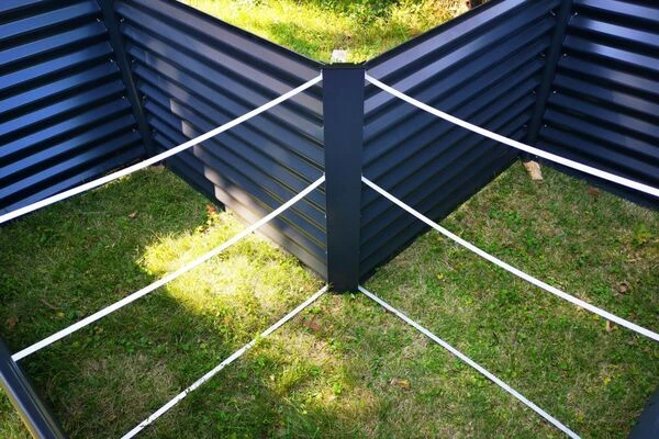 OUTFLEXX Eck-Hochbeet, Anthrazit, Zincalume, 210x210x90x84cm – Bild 8