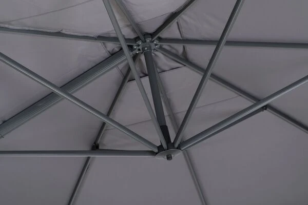 OUTFLEXX Ampelschirm, Anthrazit, Pulverbesch. Aluminium, 400x300cm, Inkl. PlattenstĂ€nder â Bild 8