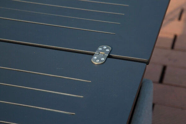 OUTFLEXX Loungetisch, Flanelle, Alu/Sunbrella, 78/157 X 78 X 37/64 Cm, Höhenverstellbar – Bild 8