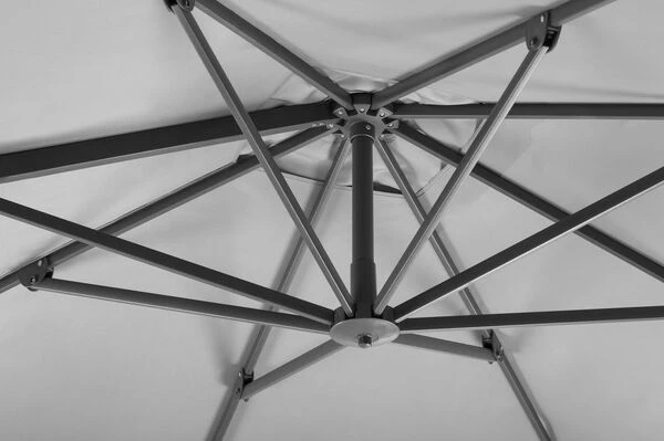 Schneider® SCHNEIDER Rhodos Twist Ampelschirm, Silbergrau, Quadratisch, 300 X 300 Cm – Bild 6