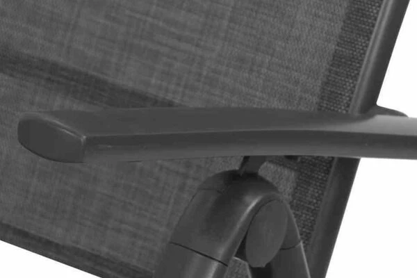 SIENA GARDEN Livorno Multipositionssessel, Anthrazit/silber-schwarz, Alu/Ranotex®, 68x63x110cm – Bild 9