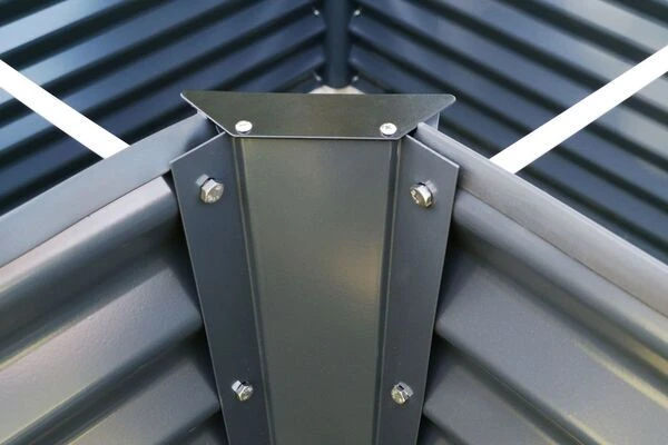 OUTFLEXX Eck-Hochbeet, Anthrazit, Zincalume, 210x210x90x84cm – Bild 9