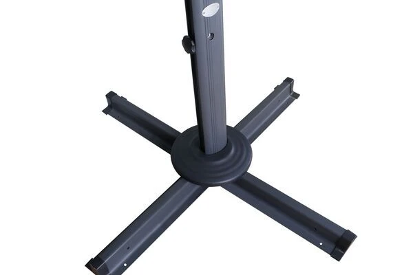 OUTFLEXX Ampelschirm, Anthrazit, Pulverbesch. Aluminium, 400x300cm, Inkl. PlattenstĂ€nder â Bild 9