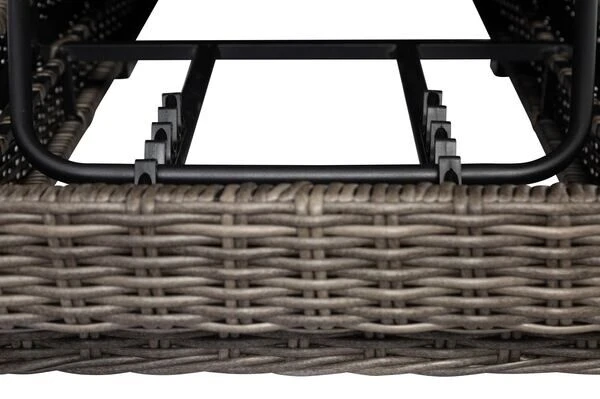 OUTFLEXX Rollliege, Grau, Polyrattan, 200x70x27,5cm, Rückenlehne 5-fach Verstellbar – Bild 9