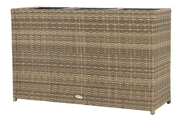 Ploß Rabida Pflanzgefäß, Champagner-meliert, Polyrattan, 113x40x70 Cm, Mit 3 Kunststoffeinsätzen – Bild 9
