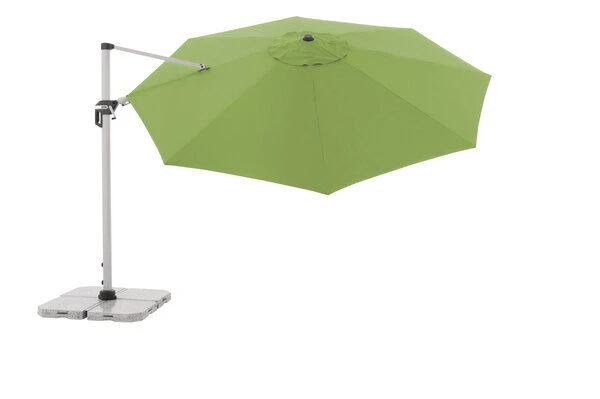 DOPPLER Active Pendelschirm, Fresh Green, Alu/Polyester, 370cmx210 Cm, Mit Kurbel, 360°-drehbar – Bild 9